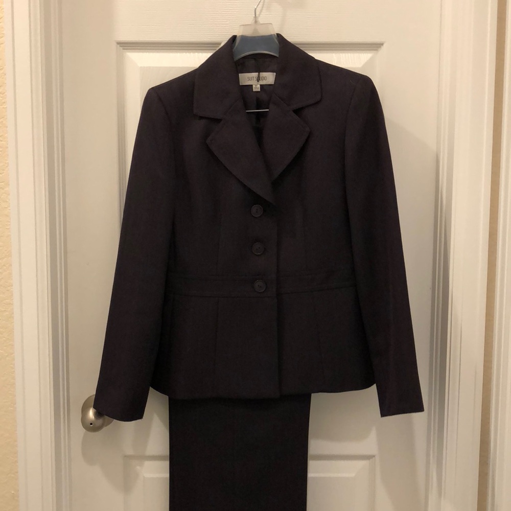 Deep purple pants suit